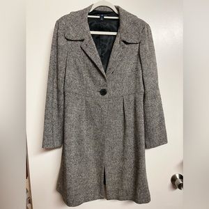 GAP - Tweed look lined wool coat with fitted waist size M